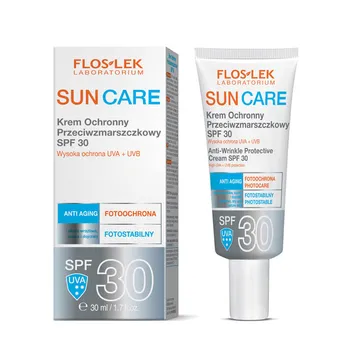 Flos-Lek Sun Care, krem ochronny przeciwzmarszczkowy SPF 30, 30 ml 