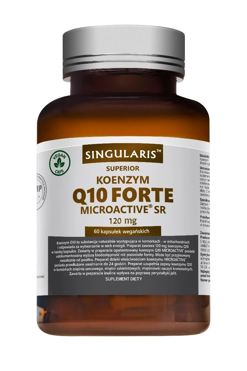 Singularis Superior Koenzym Q10 Forte Microactive SR, suplement diety, 60 kapsułek. Data ważności 30-04-2023