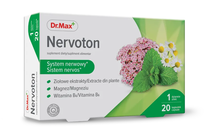 Nervoton Dr.Max, suplement diety, 20 kapsułek