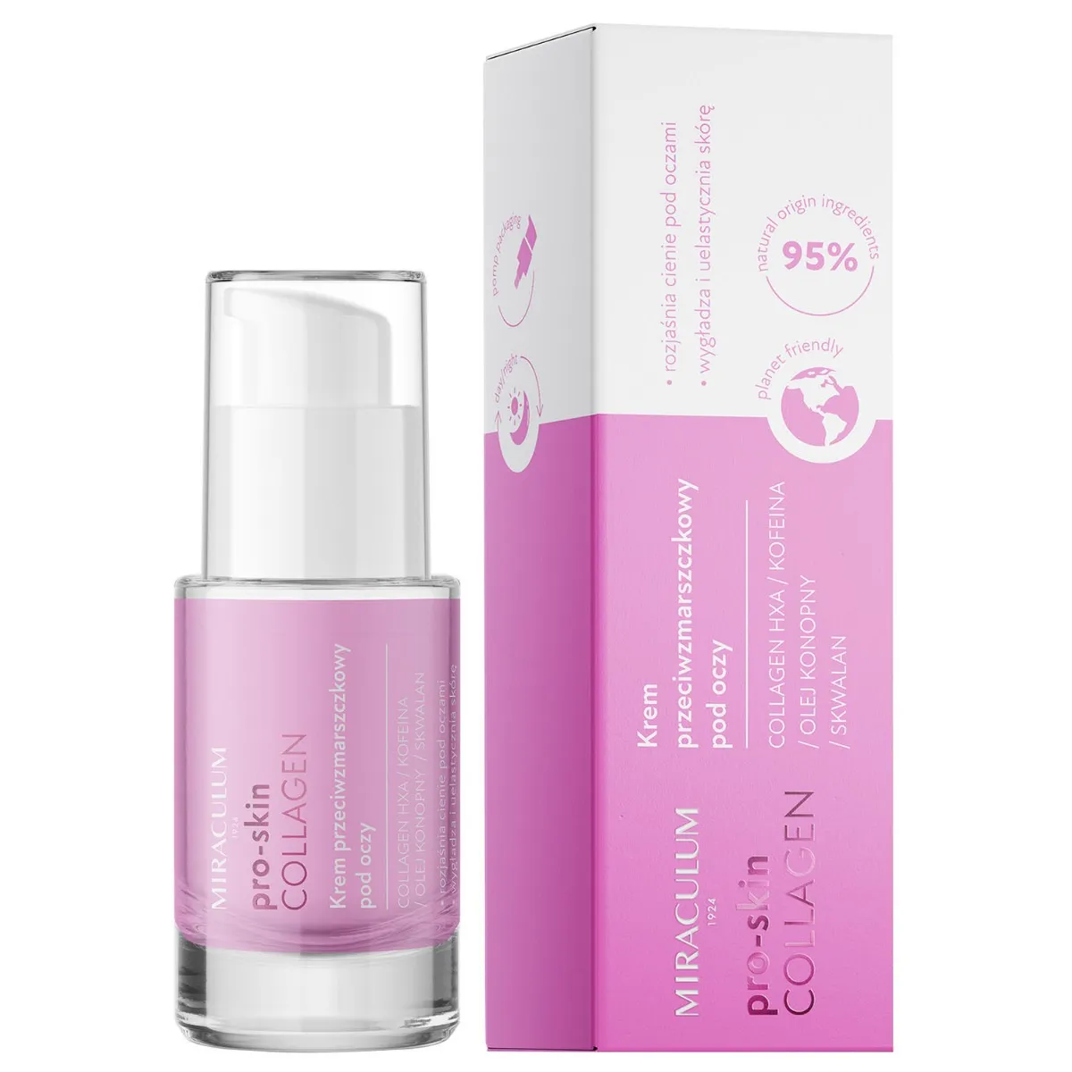 Miraculum COLLAGEN pro-skin krem przeciwzmarszczkowy pod oczy, 15 ml