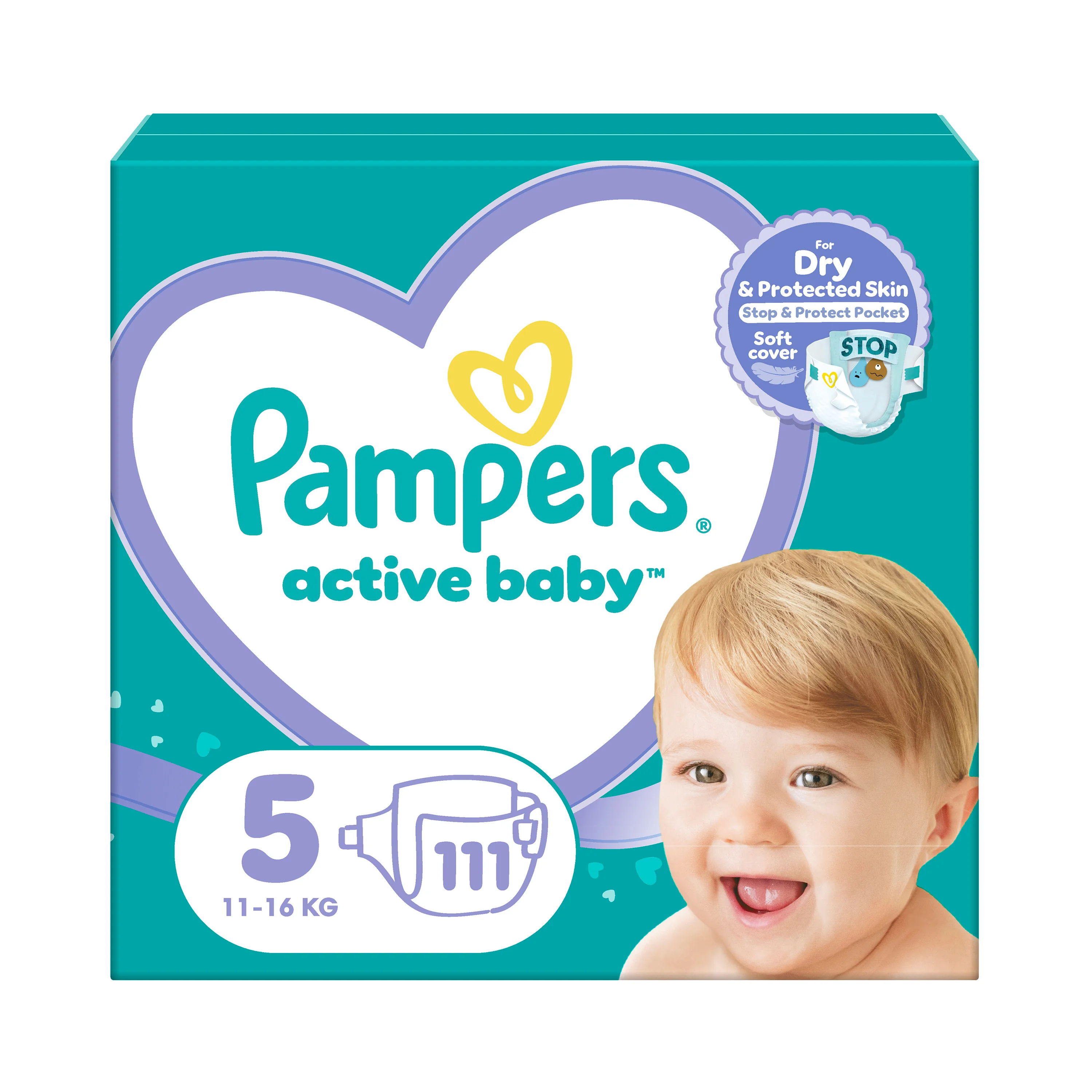 Pampers Active Baby rozmiar 5, 11-16 kg, 111 sztuk