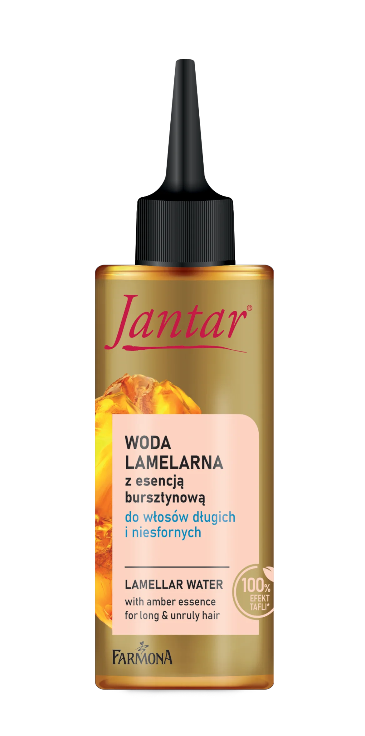 Jantar woda lamelarna z esencją bursztynową do włosów długich i niesfornych, 150 ml