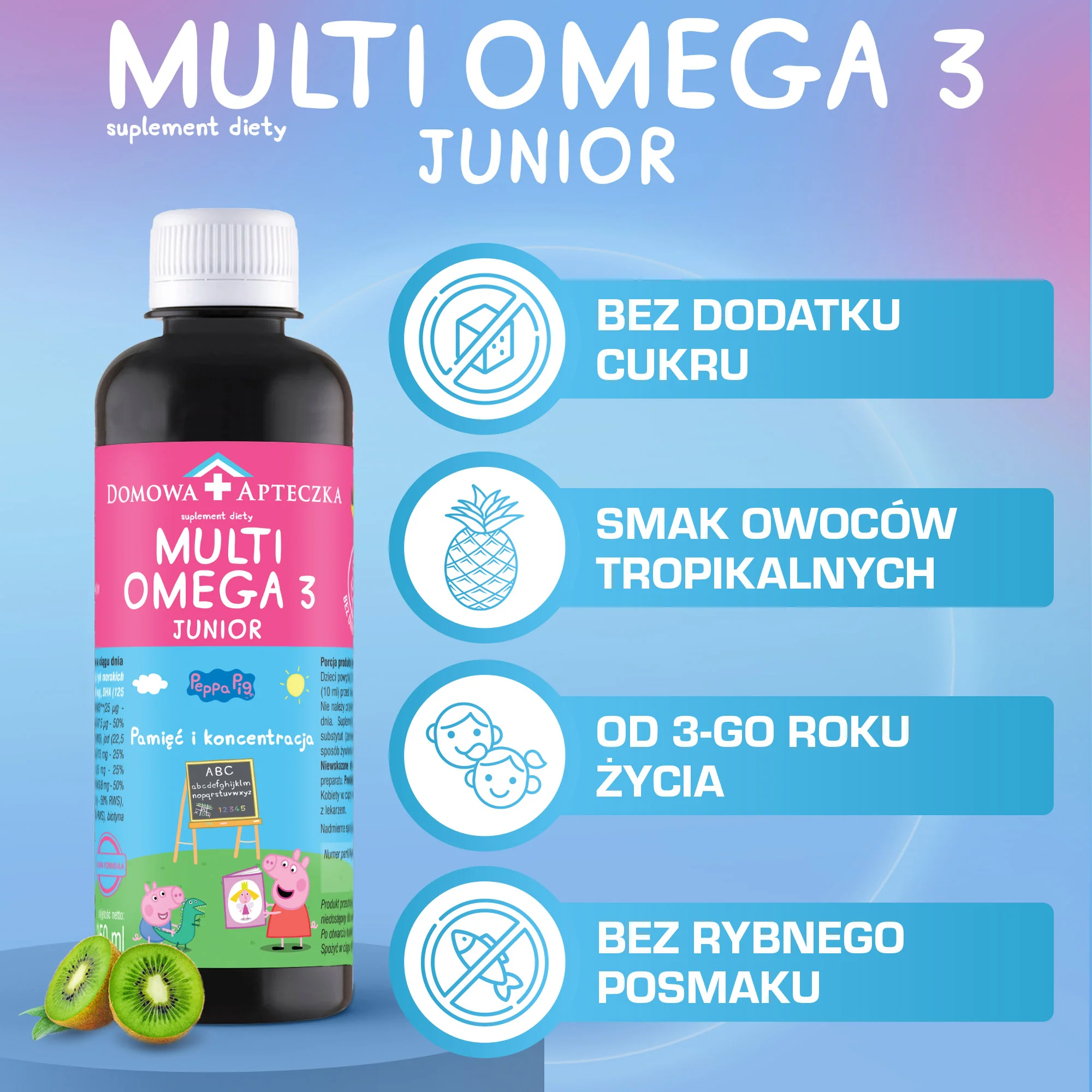 Domowa Apteczka Multiomega 3 Junior tran, 250 ml