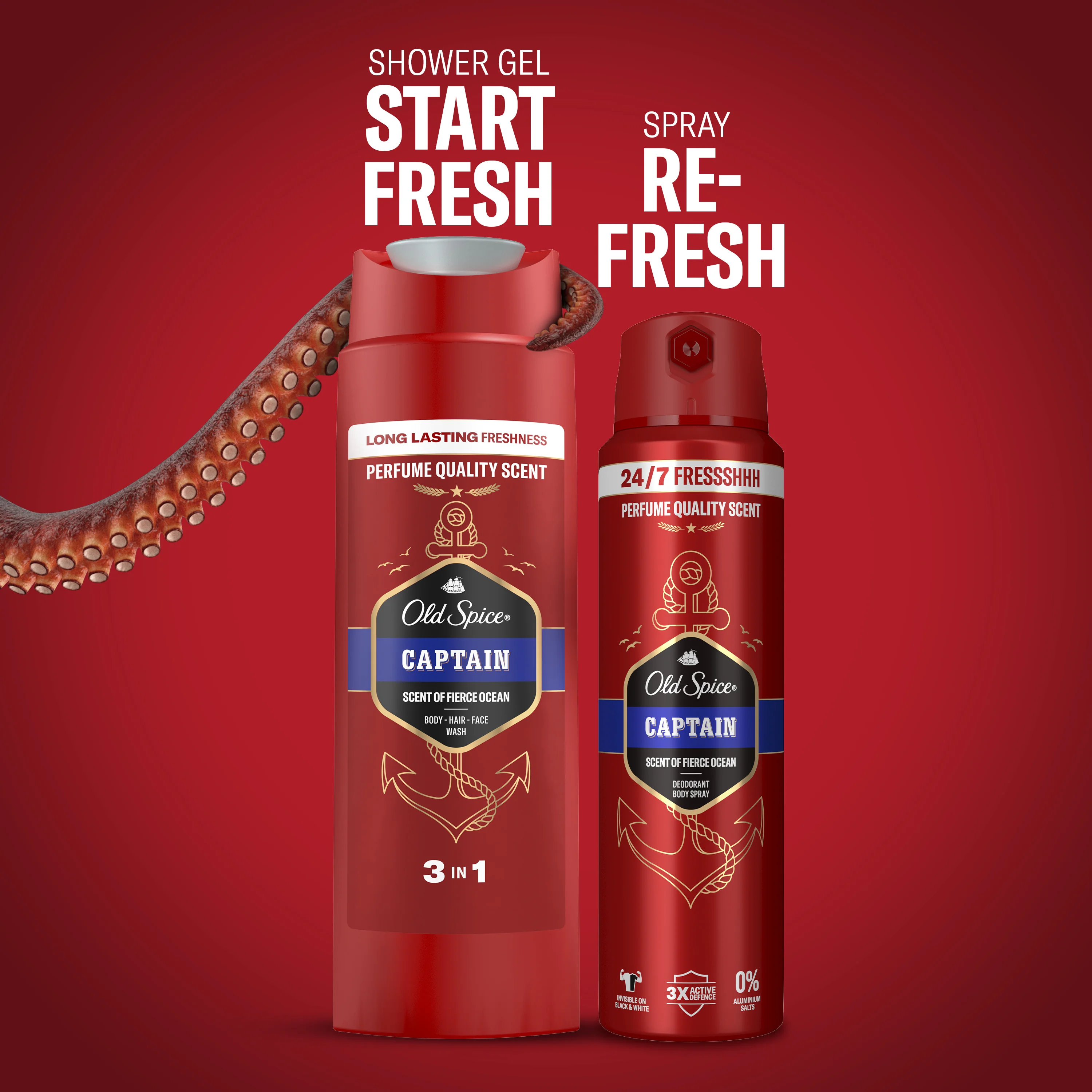 Old Spice Capitan Gentelman Zestaw dezodorant w sztyfcie, 150 ml + żel pod prysznic, 250 ml