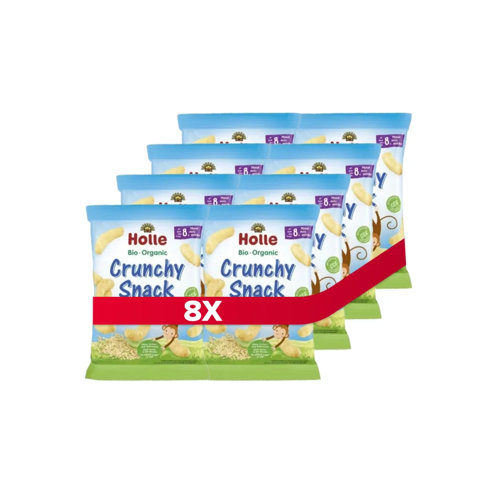 Holle BIO Organic Crunchy Snack chrupki jaglane, 8 x 25 g