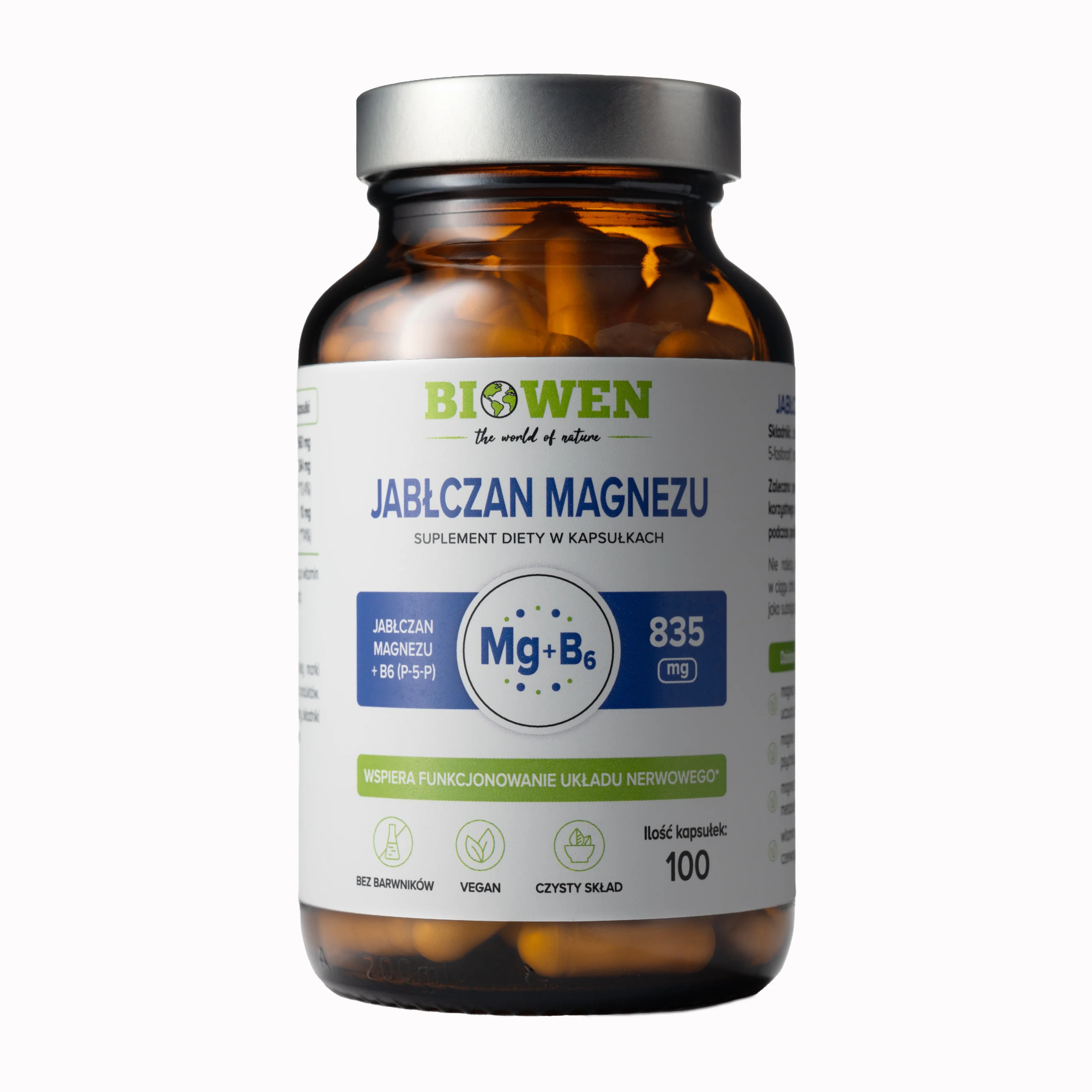 BIOWEN Jabłczan Magnezu 100 kapsułek
