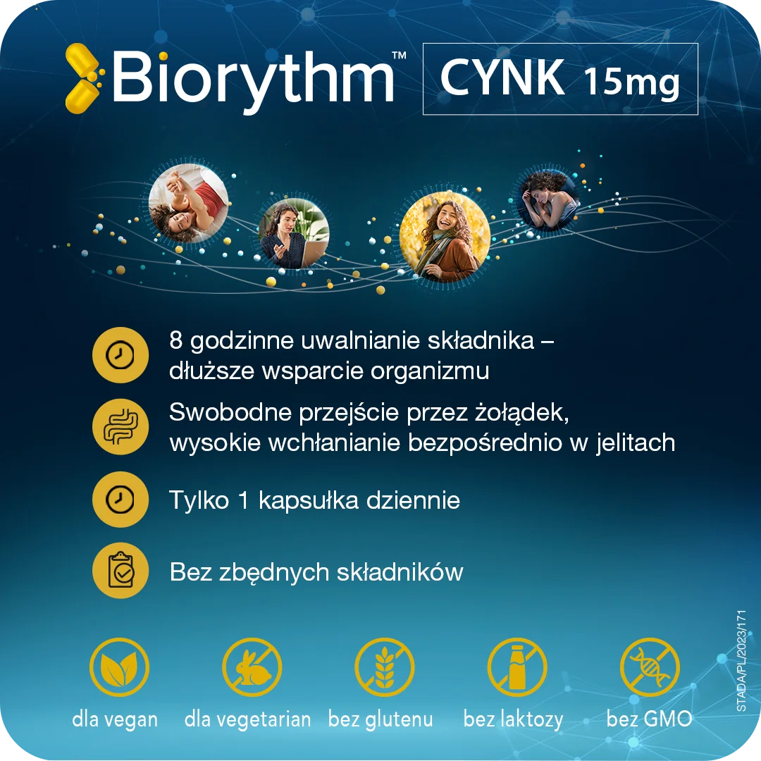 BIOrythm Cynk 15 mg 30 kapsułek