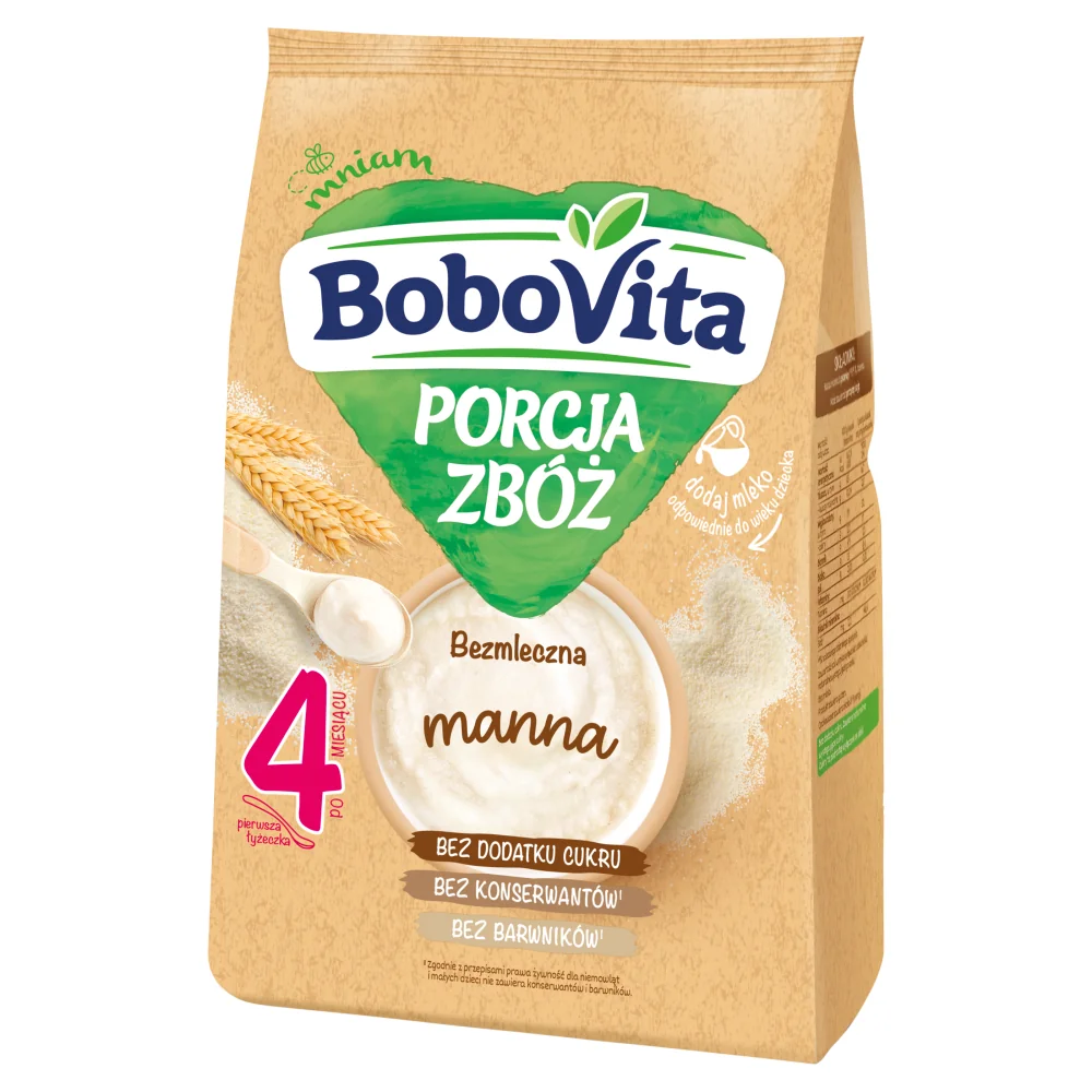 BoboVita Porcja Zbóż kaszka manna bezmleczna od 4. miesiąca życia, 170 g