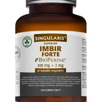 SINGULARIS Superior IMBIR FORTE Bioperine 500mg+2mg, suplement diety, kapsułki, 60 sztuk