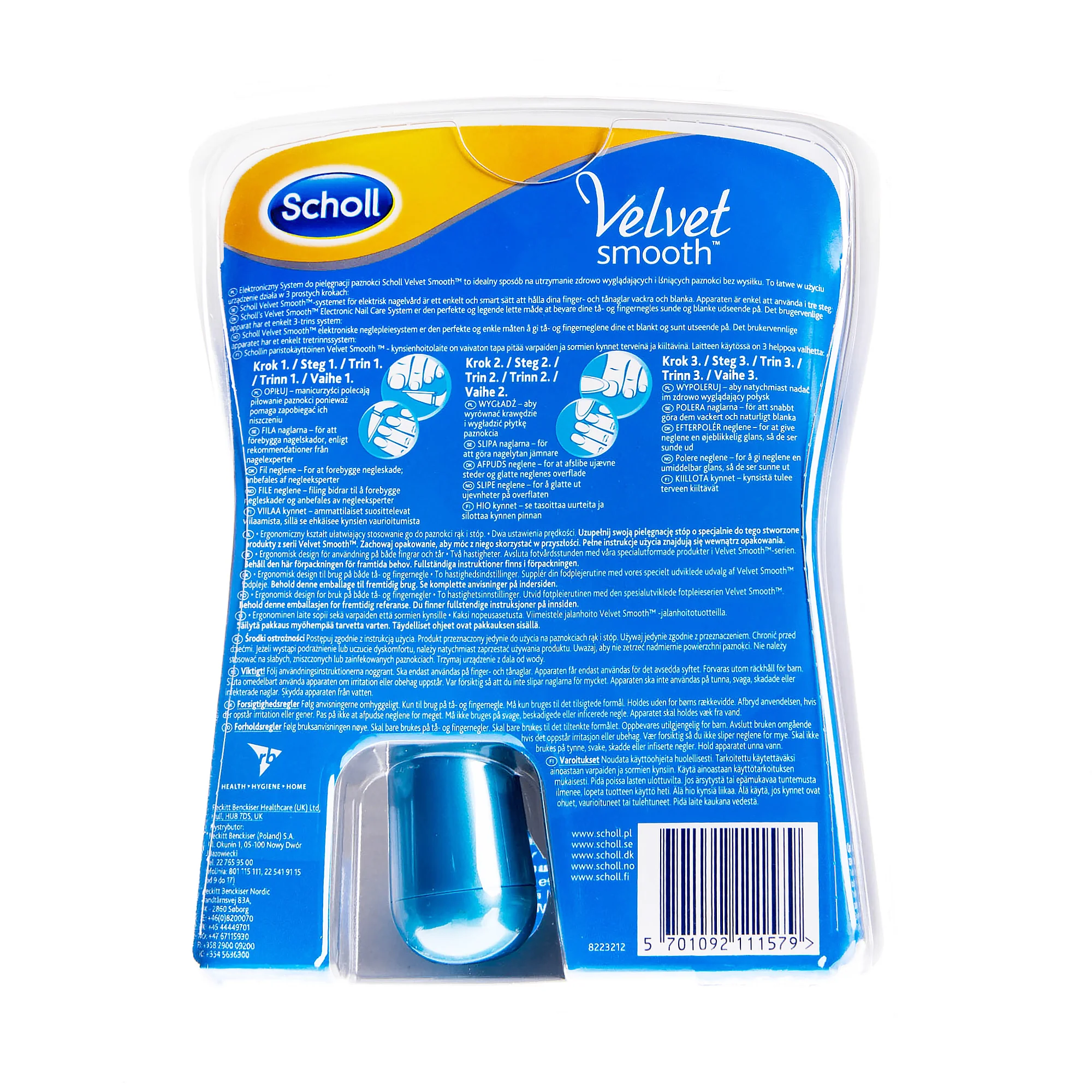 Scholl Velvet Smooth - elektroniczny system do pielęgnacji paznokci