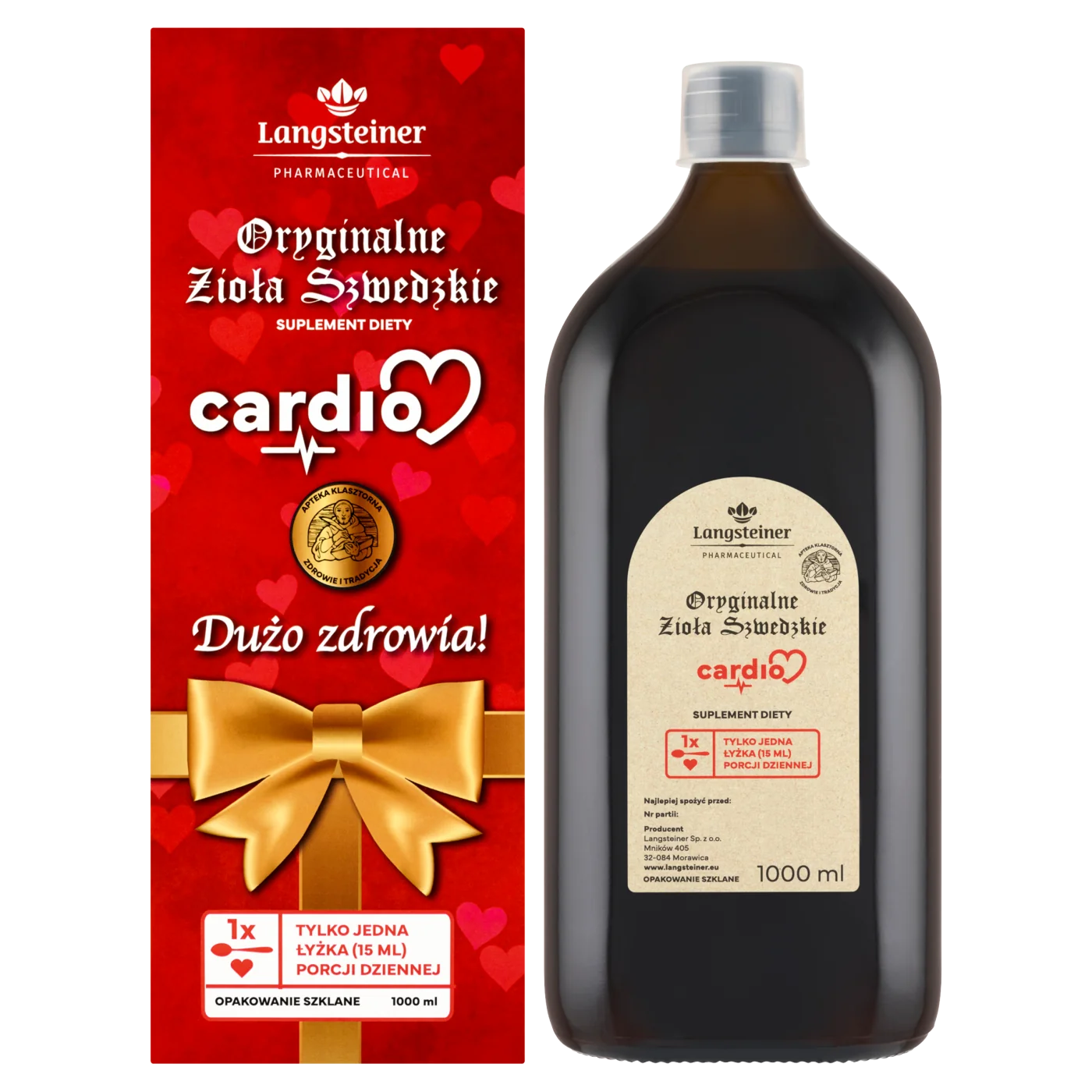 Langsteiner Oryginalne Zioła Szwedzkie Cardio 1000 ml
