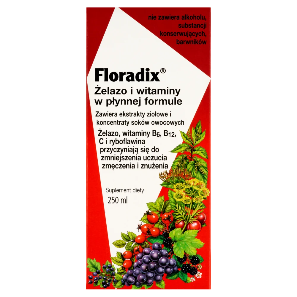 Floradix żelazo i witaminy, płyn, 250 ml