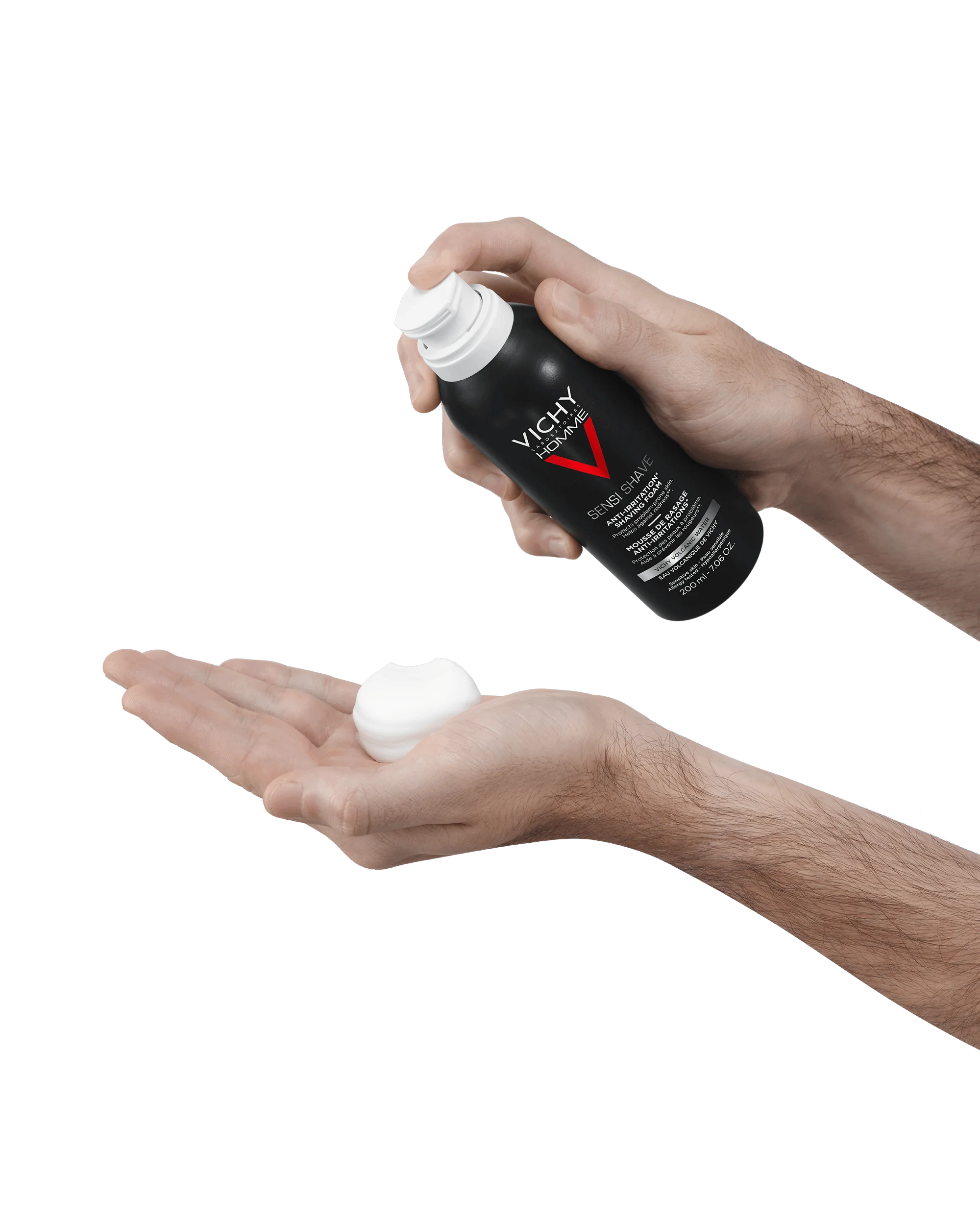 Vichy Homme Sensi Shave pianka do golenia przeciw podrażnieniom do skóry wrażliwej, 200 ml