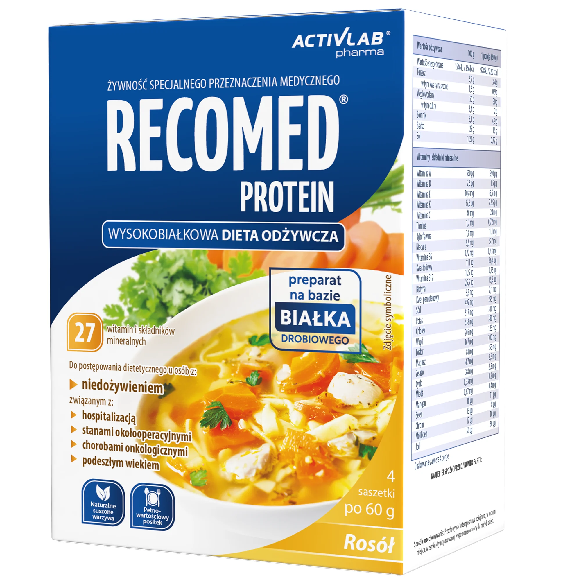 Activlab Pharma Recomed® Protein rosół, 4 saszetki x 60 g