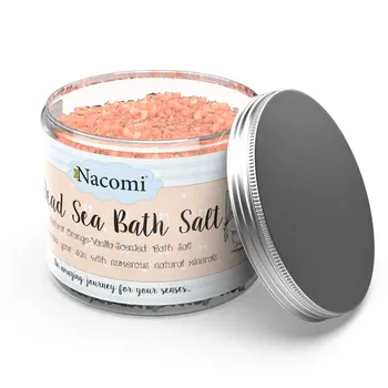 Nacomi, sól do kąpieli z olejem macadamia o zapachu pomarańczy z wanilią, 450 g 
