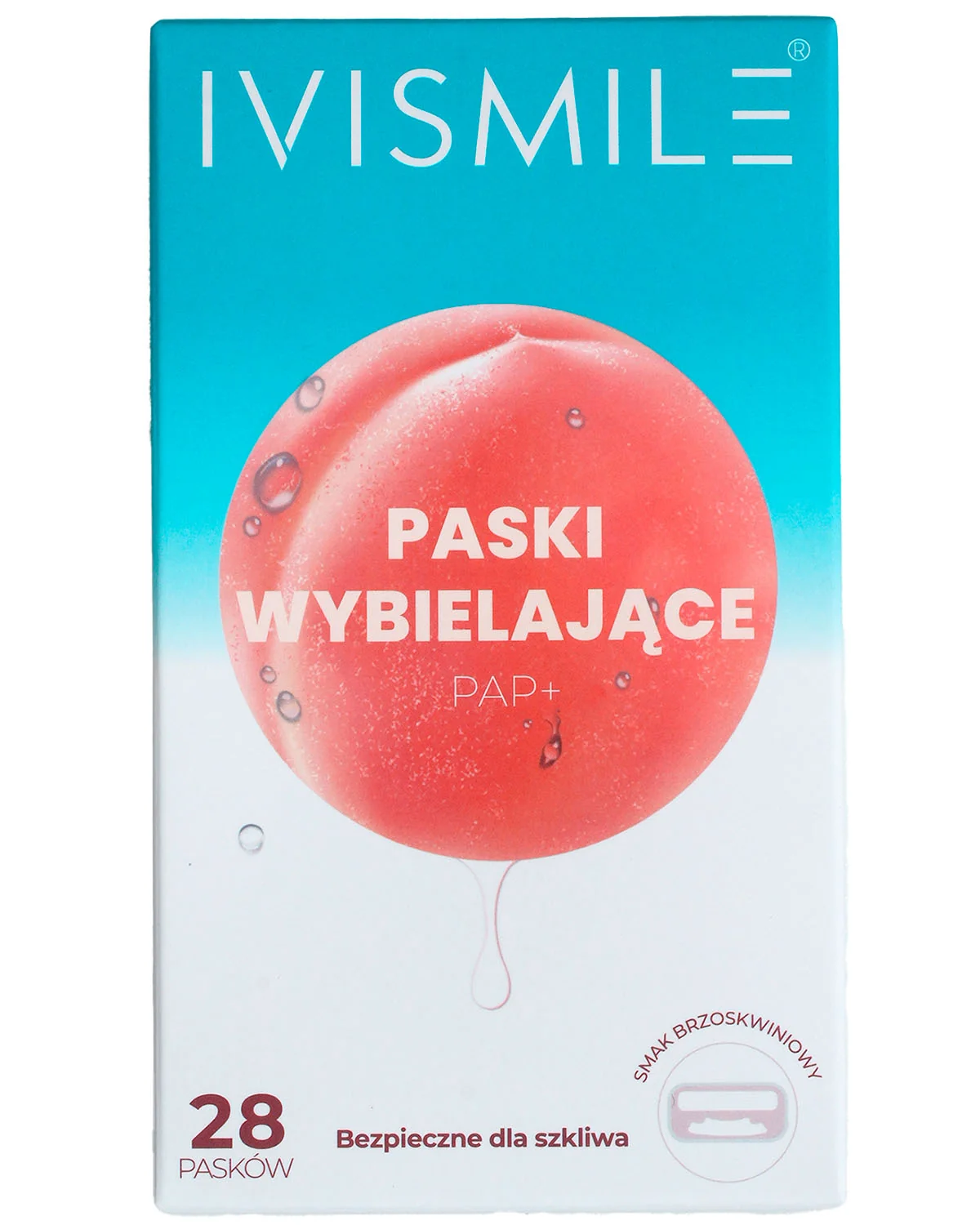 Ivismile Peach brzoskwiniowe paski wybielające 28 sztuk, 35 g