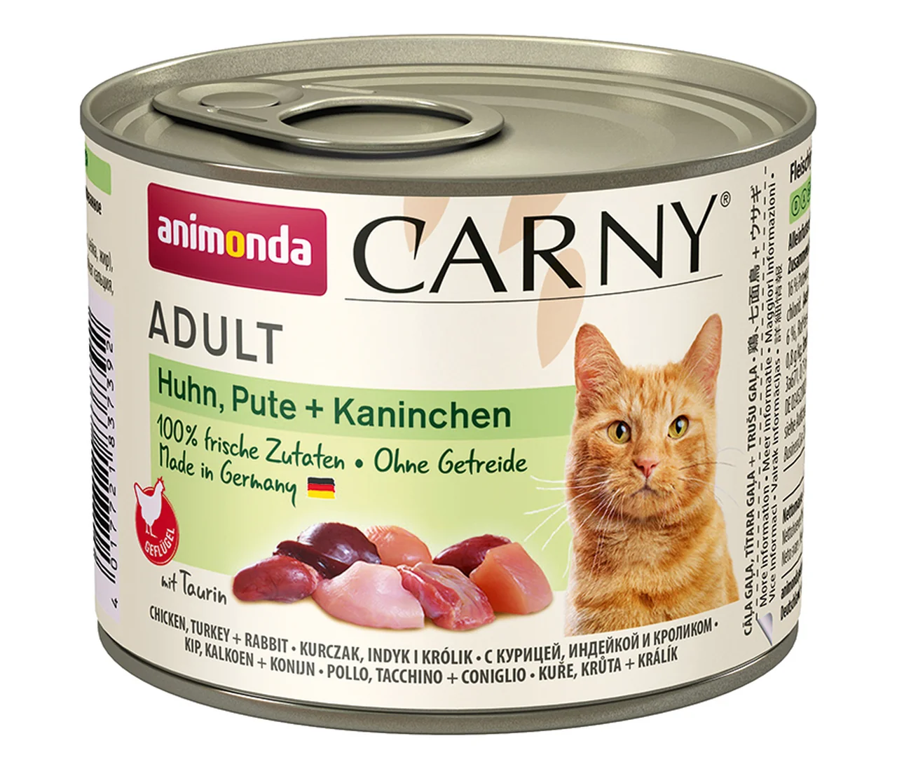 Animonda Carny Adult mokra karma dla kotów z kurczakiem, indykiem i królikiem, 200 g