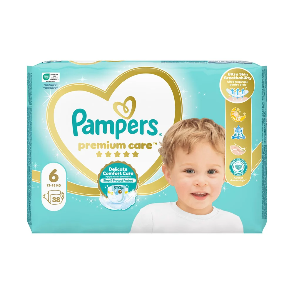 Pampers Premium Care pieluchy, rozmiar 6, 38 szt.
