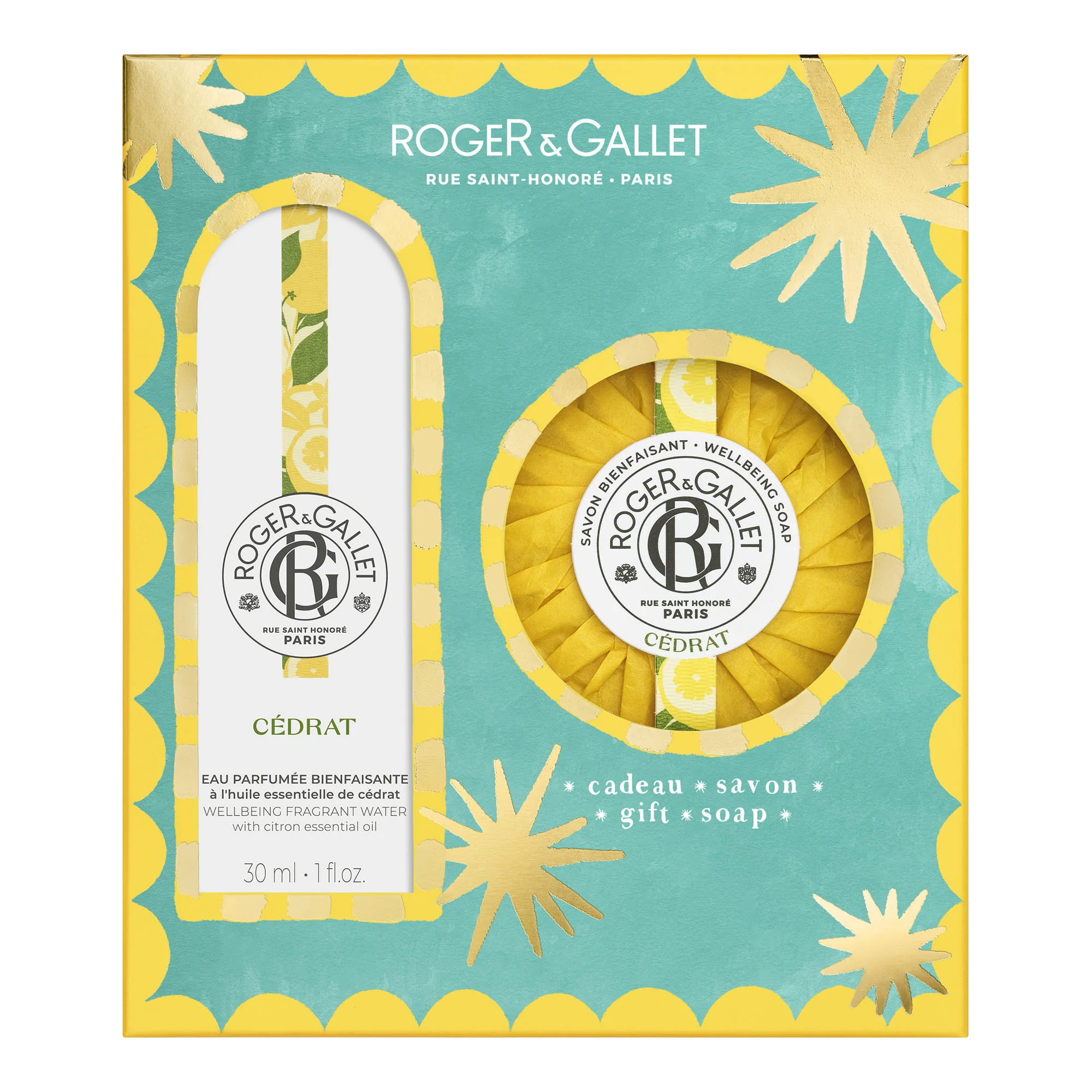 Roger & Gallet Zestaw woda Cédrat, 30 ml + mydło, 100 g