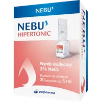 Nebu Hipertonic, natrii chloridum 3%, 30 ampułek po 5 ml