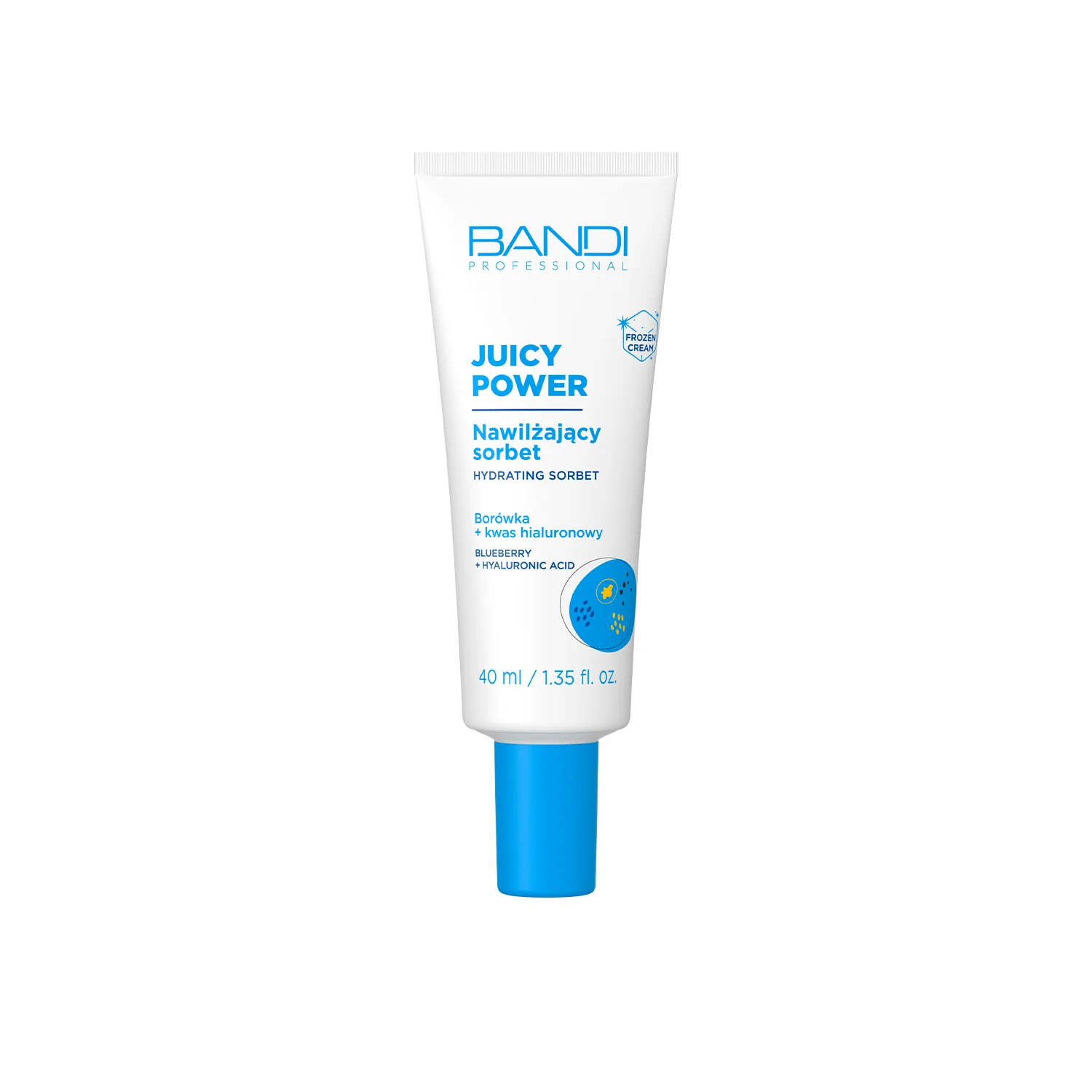 BANDI Juicy Power nawilżający sorbet z borówką i kwasem hialuronowym, 40 ml