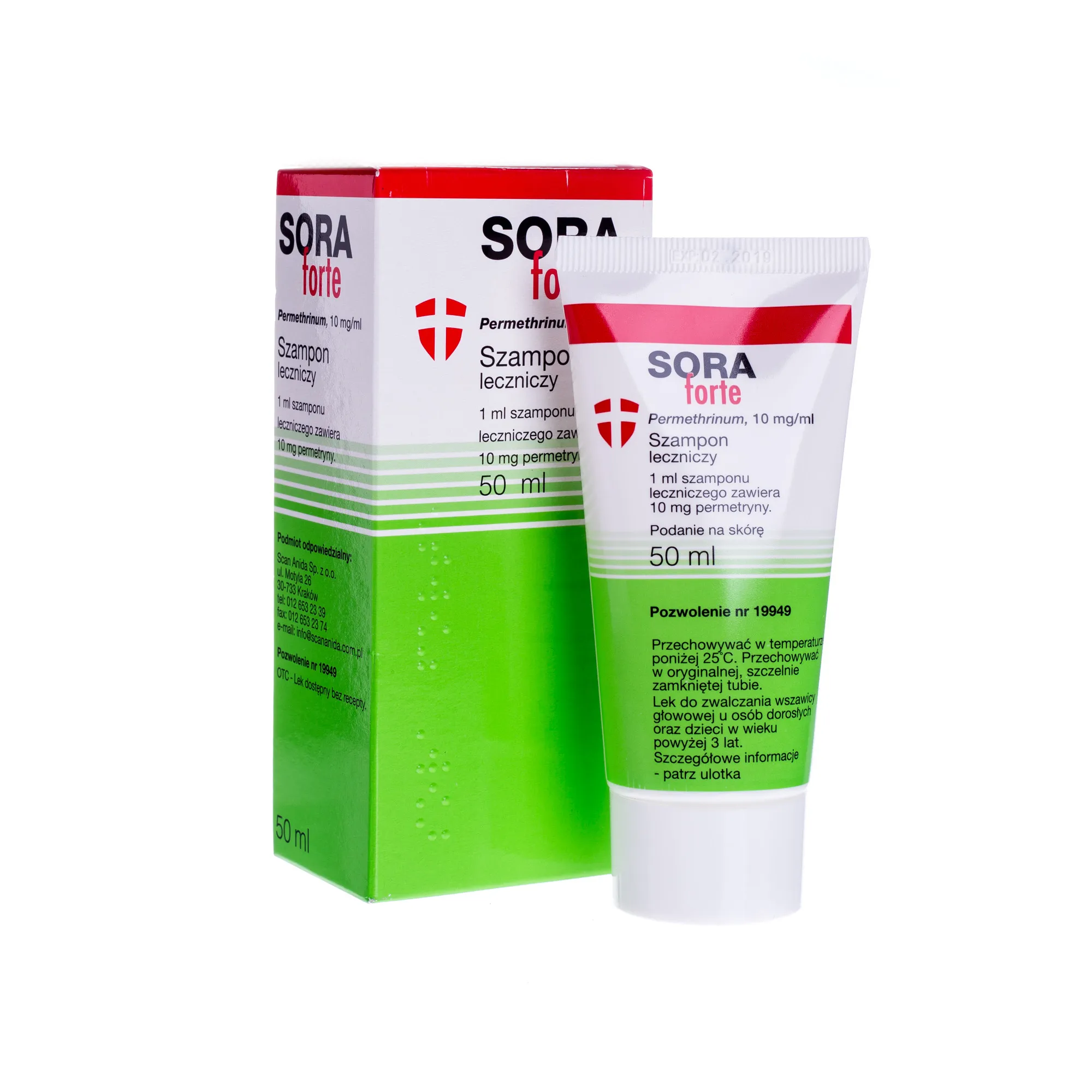 Sora forte, 10 mg/ml, szampon leczniczy, 50 ml 