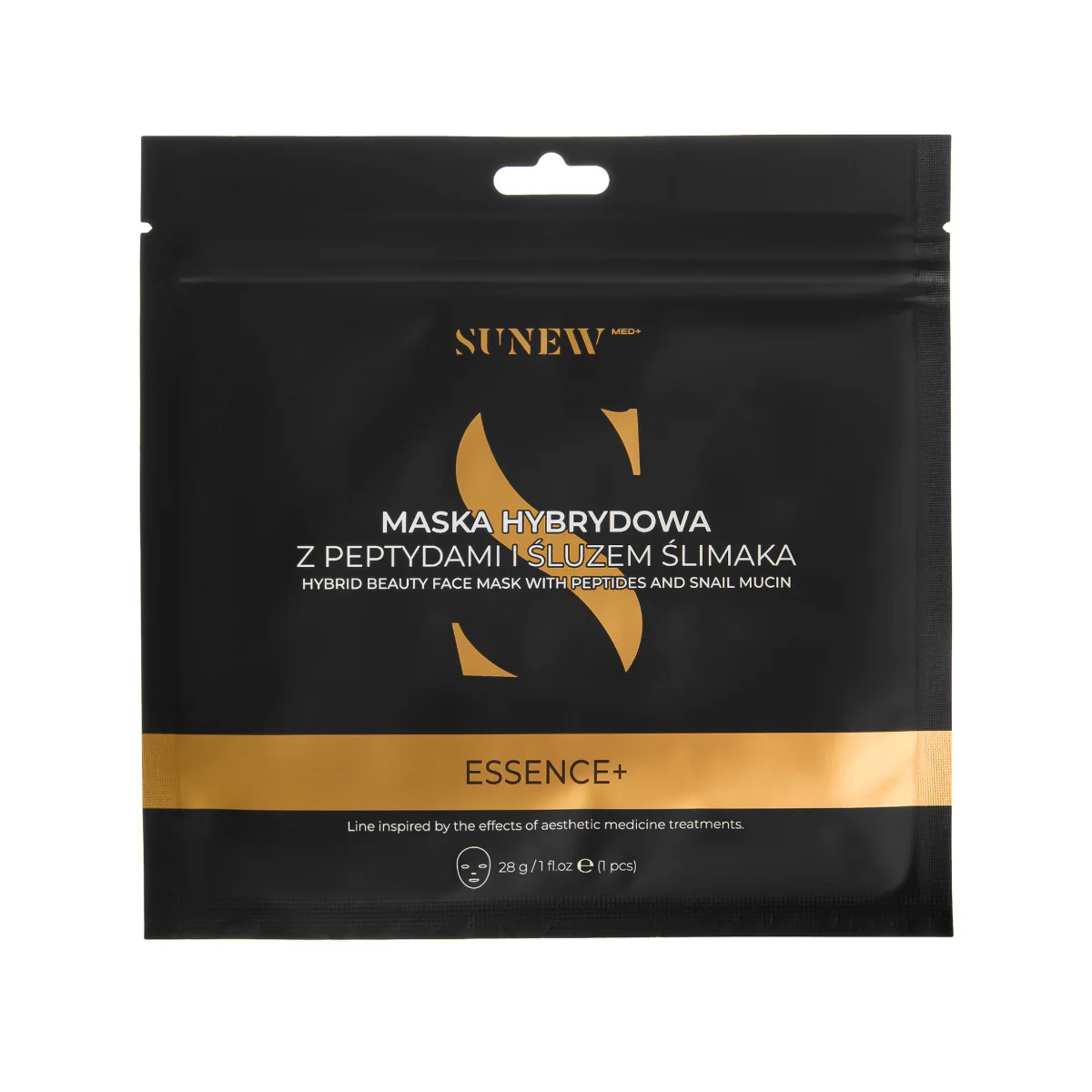 SunewMed+ ESSENCE+ maska w płachcie do twarzy z peptydami i śluzem ślimaka 1 sztuka