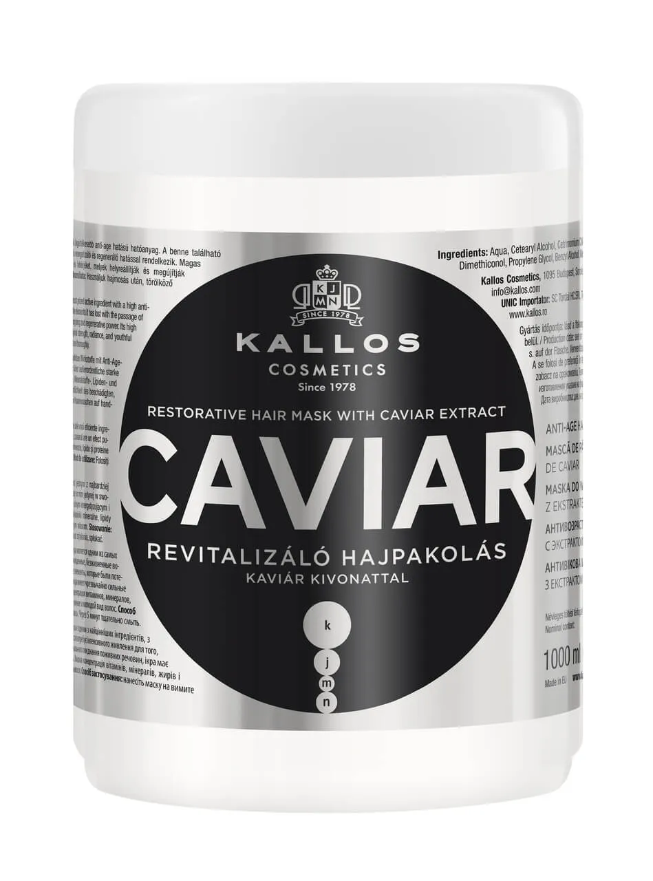 Kallos, maska do włosów, z ekstraktem z kawioru, Caviar, 1000 ml