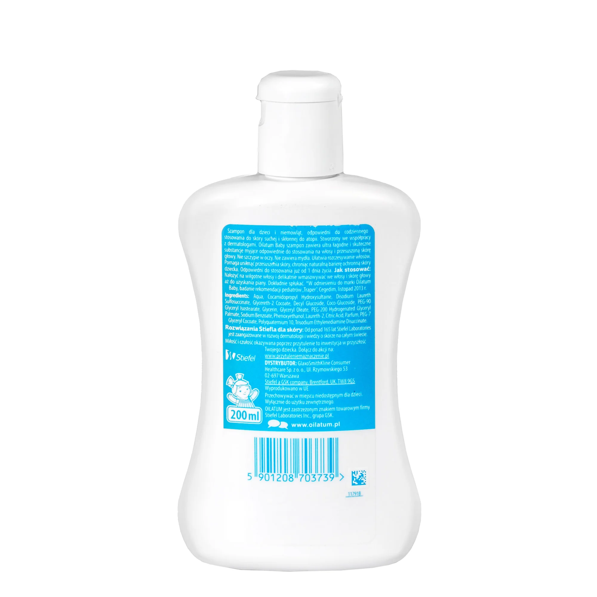 Oilatum Baby Łagodna Ochrona, szampon do włosów, 200 ml