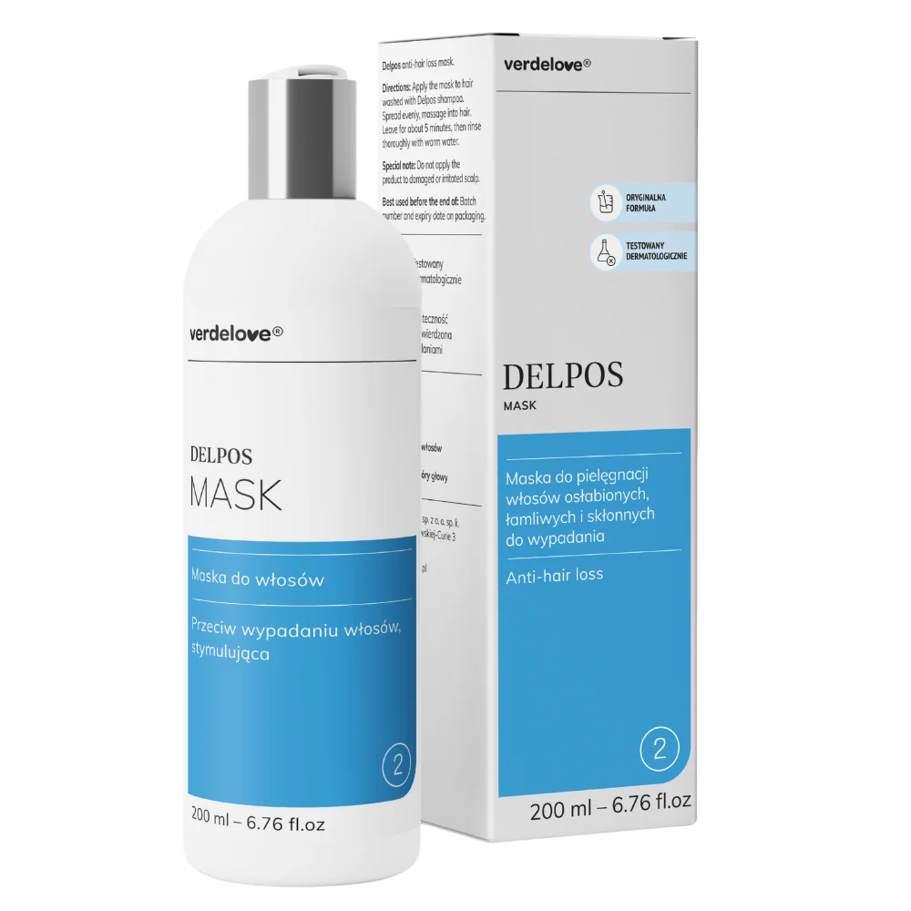 Verdelove Delpos Mask Maska przeciw wypadaniu włosów, 200 ml. Data ważności: 31.10.2026