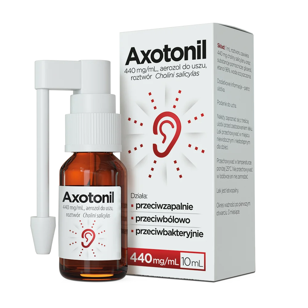 Axotonil 440 mg/ml aerozol do uszu, roztwór, 10 ml
