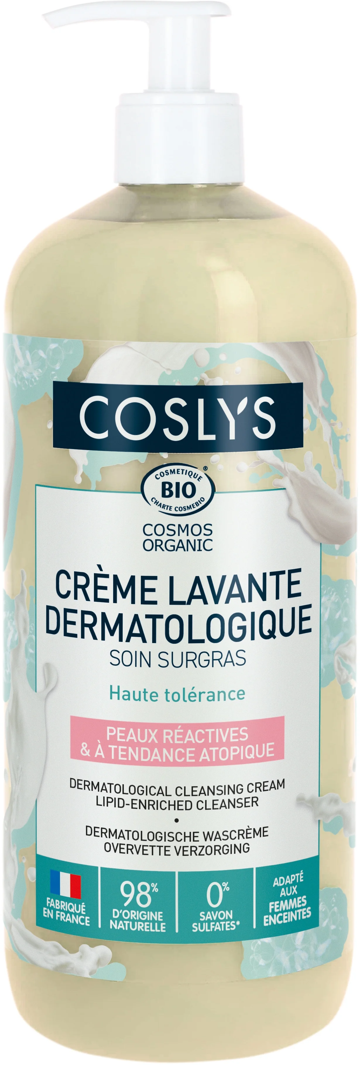 Coslys dermatologiczny lipidowy krem pod prysznic do skóry reaktywnej i skłonnej do atopii, 1 l