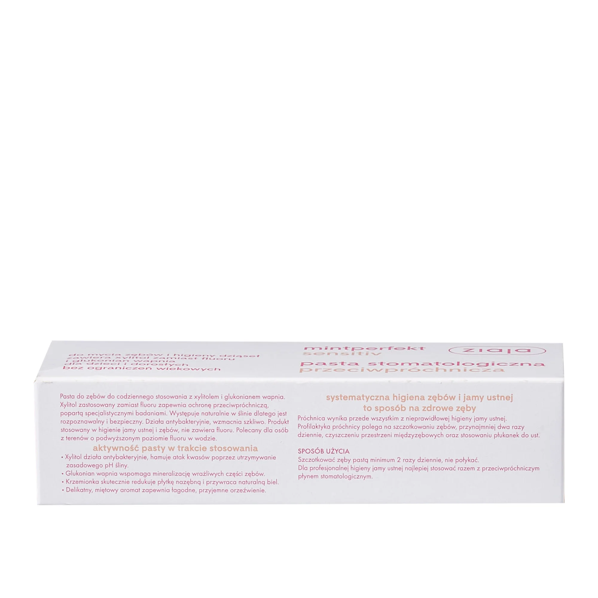 Ziaja Mintperfekt Sensitiv pasta do zębów przeciwpróchnicza, 75 ml