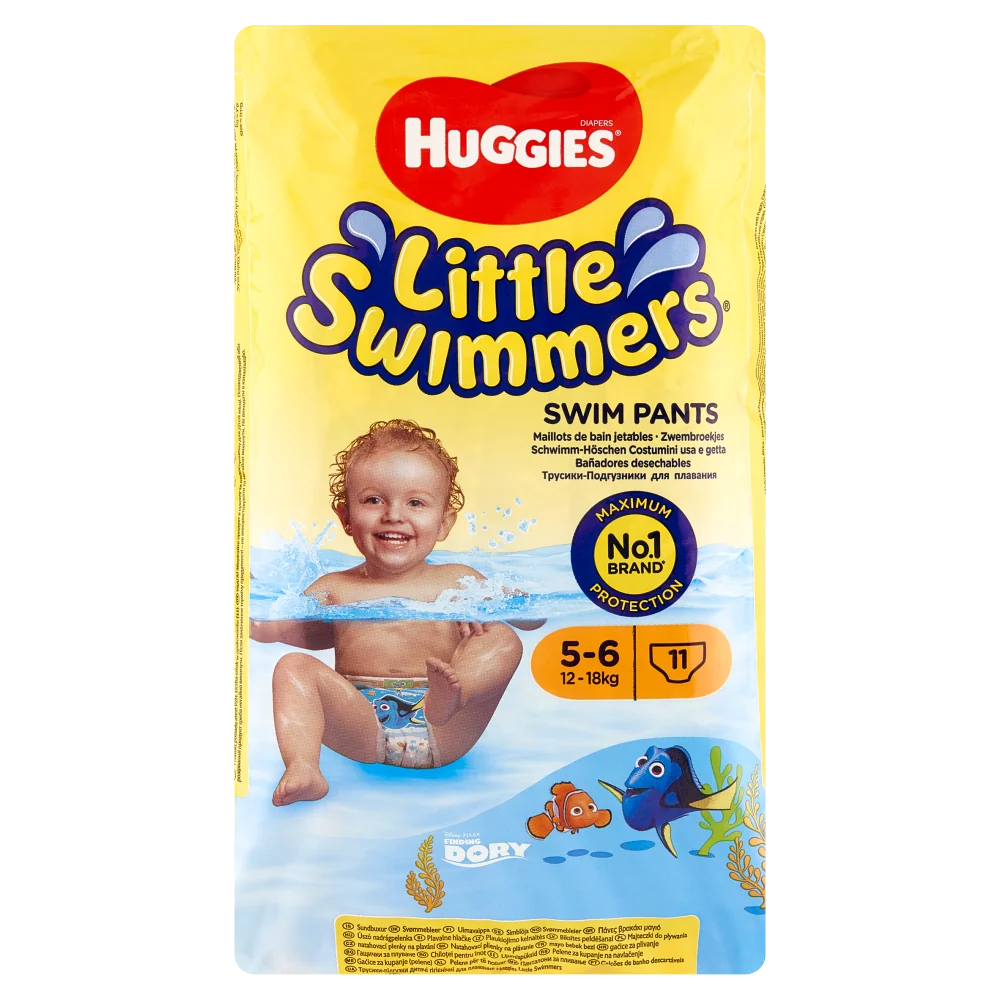 Huggies Little Swimmers pieluchy do pływania, rozmiar 5-6, 12-18 kg, 11 szt.