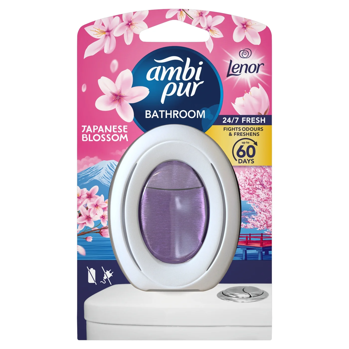 Ambi Pur Bathroom Japanese Blossom odświeżacz powietrza do łazienki, 8 ml