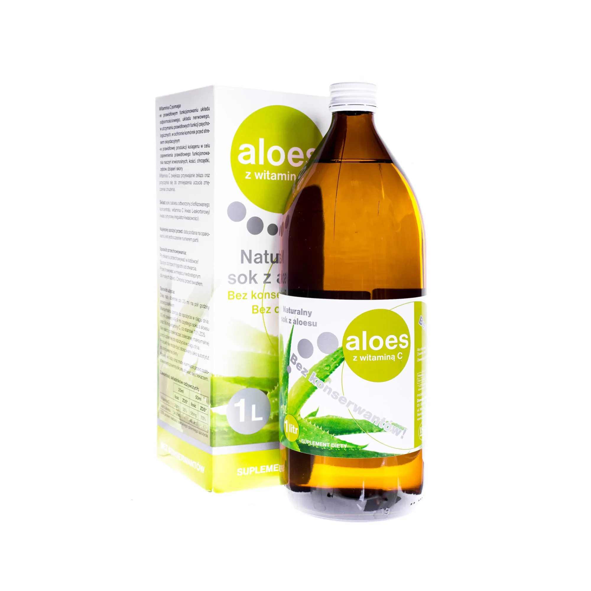 Aloes z Witaminą C, suplement diety, 1 L
