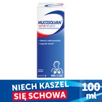 Mucosolvan syrop, 30 mg / 5 ml Ambroxoli hydrochloridum, 100 ml