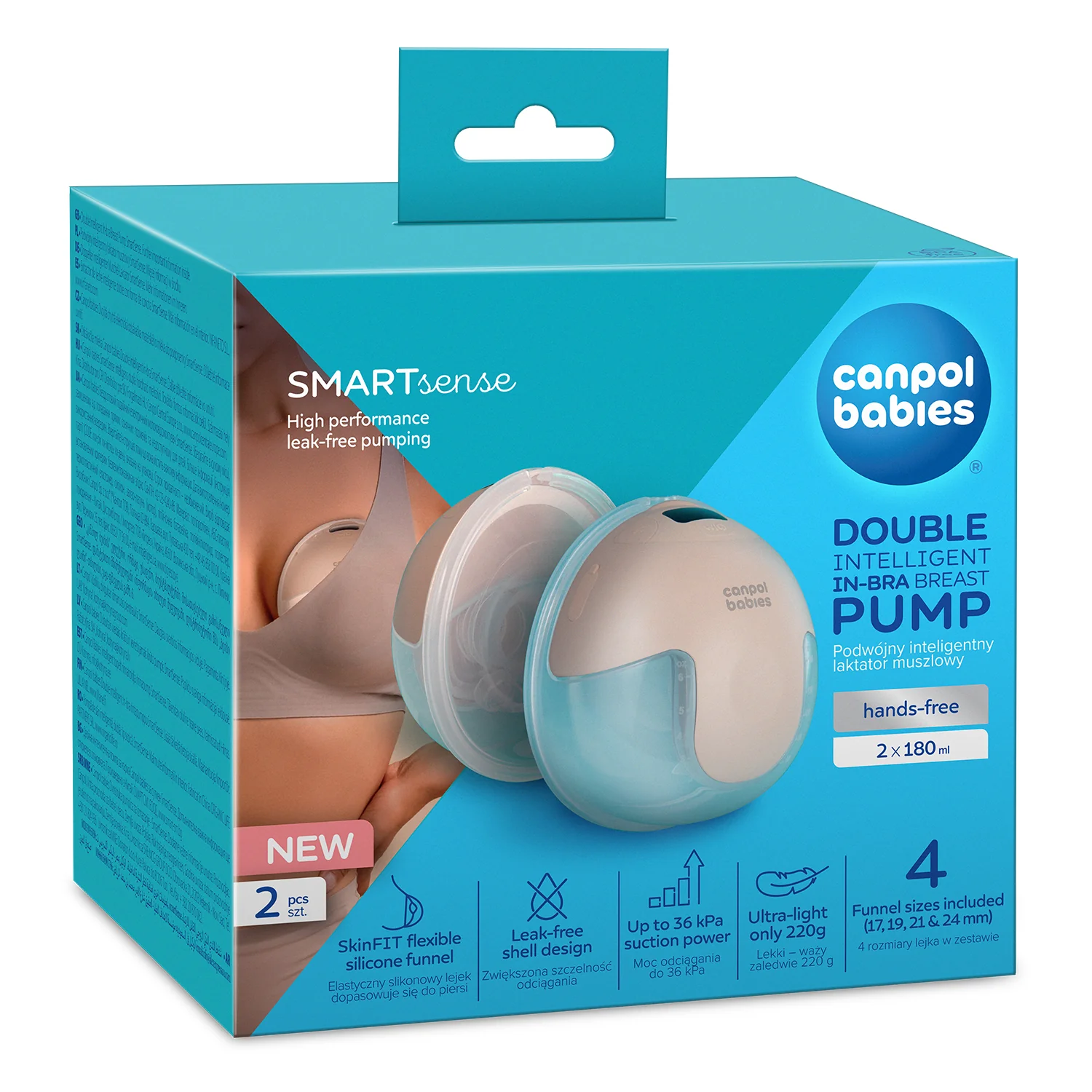 Canpol babies SmartSense podwójny inteligentny laktator muszlowy SmartSense 20/116