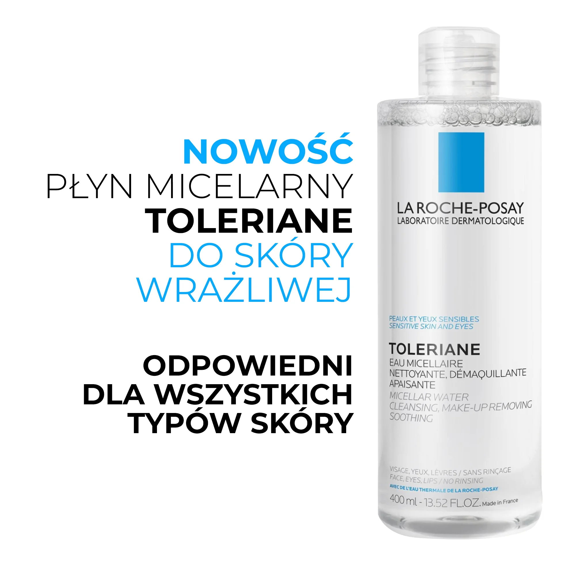 La Roche-Posay płyn micelarny do skóry wrażliwej, 400 ml