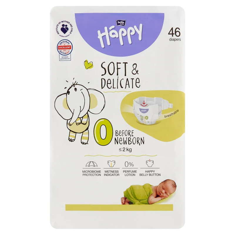 Bella Baby Happy Before Newborn pieluszki dla wcześniaków poniżej 2 kg, 46 szt.