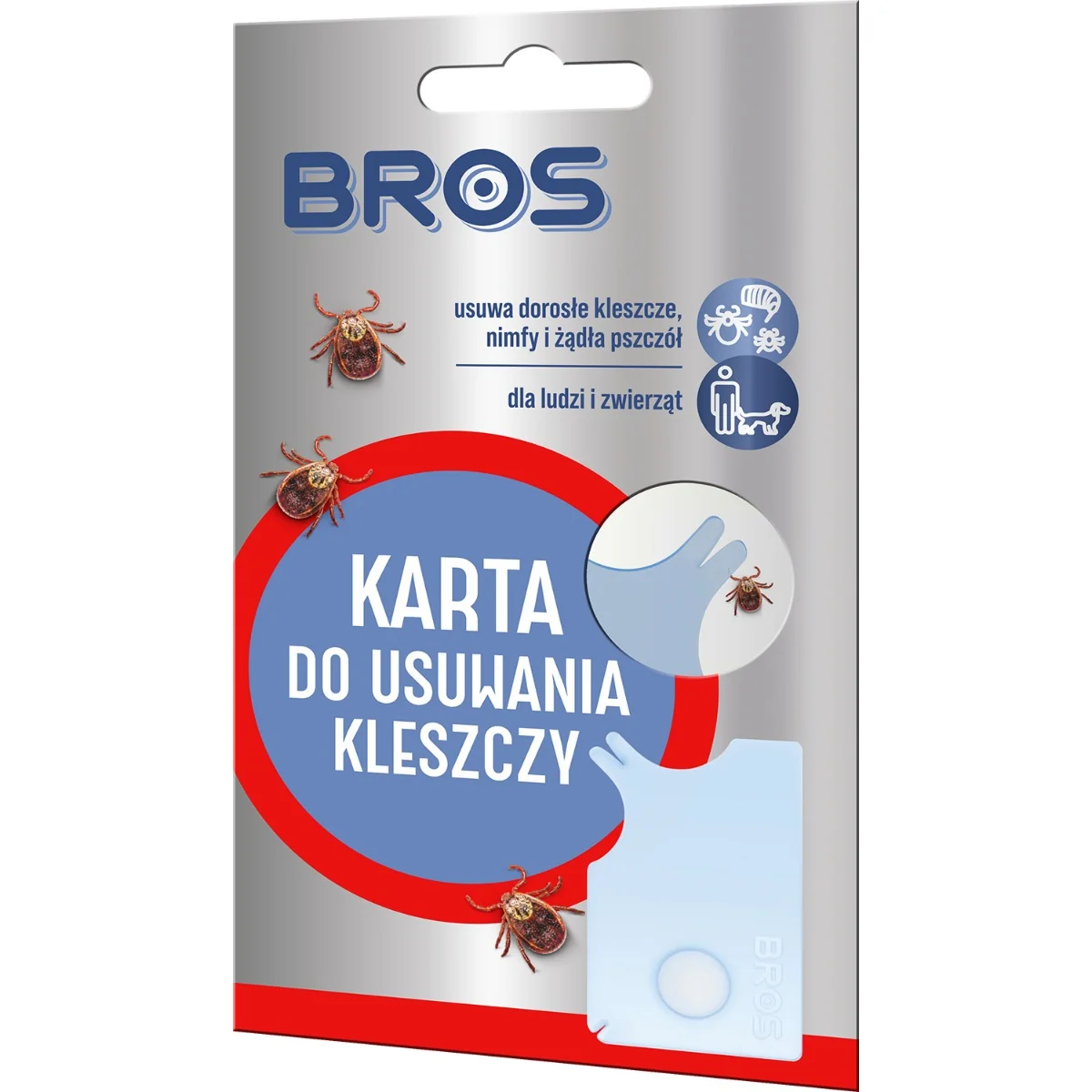 BROS karta do usuwania kleszczy, 1 szt.