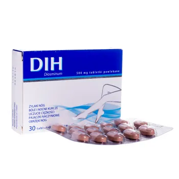 DIH Diosminum, 500 mg, 30 tabletek powlekanych 