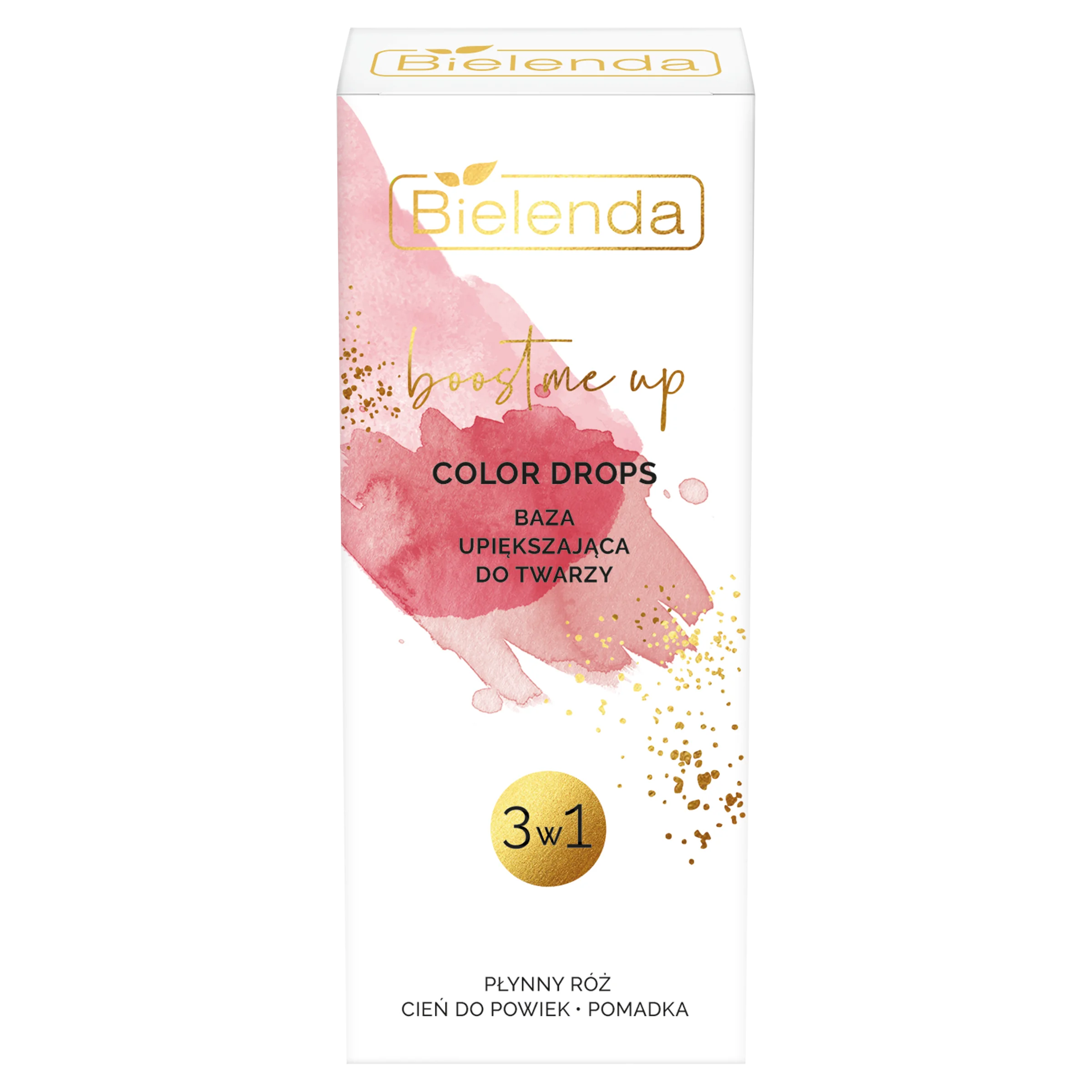 Bielenda Boost Me Up Color Drops baza upiększająca do twarzy 3w1, 15 ml