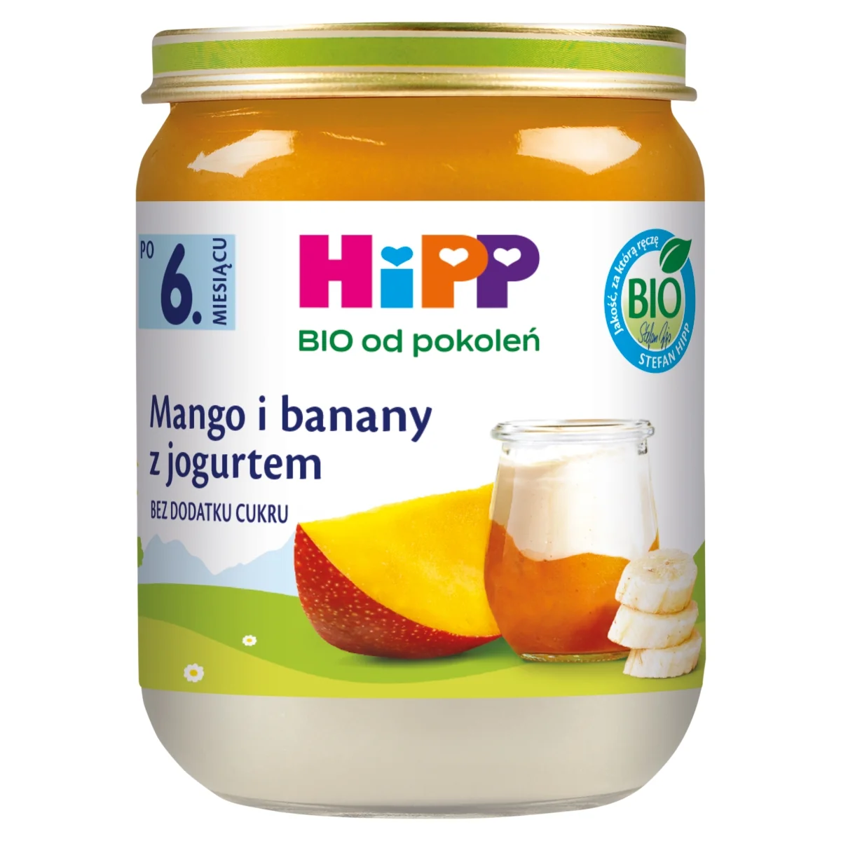 HiPP BIO od pokoleń mango i banany z jogurtem po 6. miesiącu, 160 g
