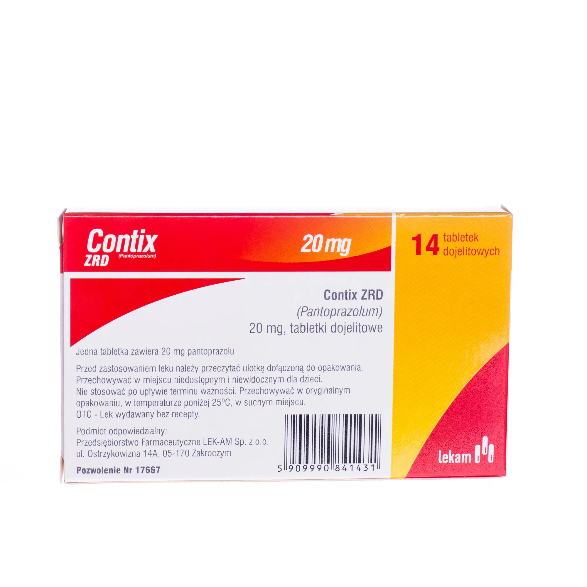 Contix ZRD ( Pantoprazolum ) 20 mg, 14 tabletek dojelitowych 