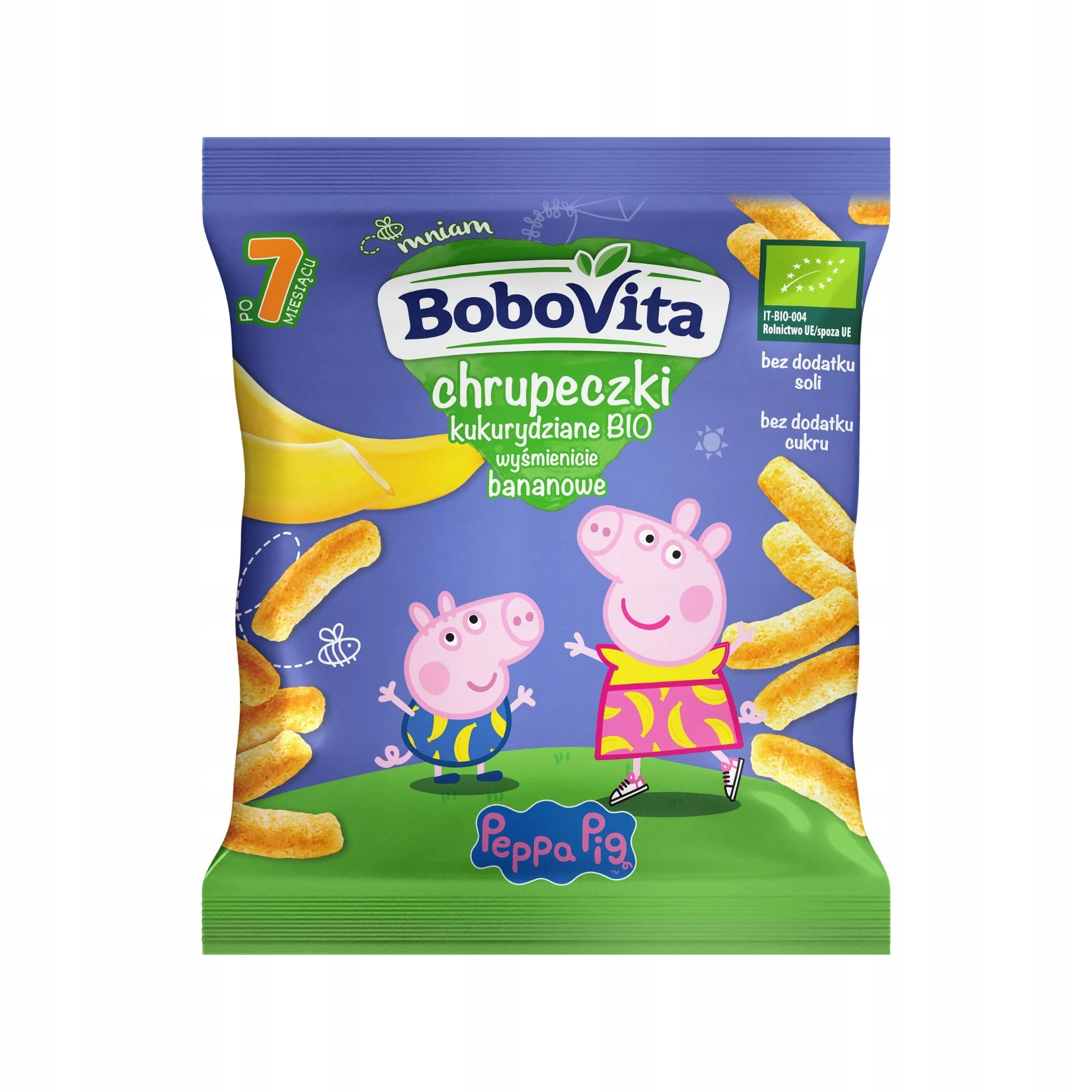 BoboVita Bio chrupeczki kukurydziane wyśmienicie bananowe, 20 g