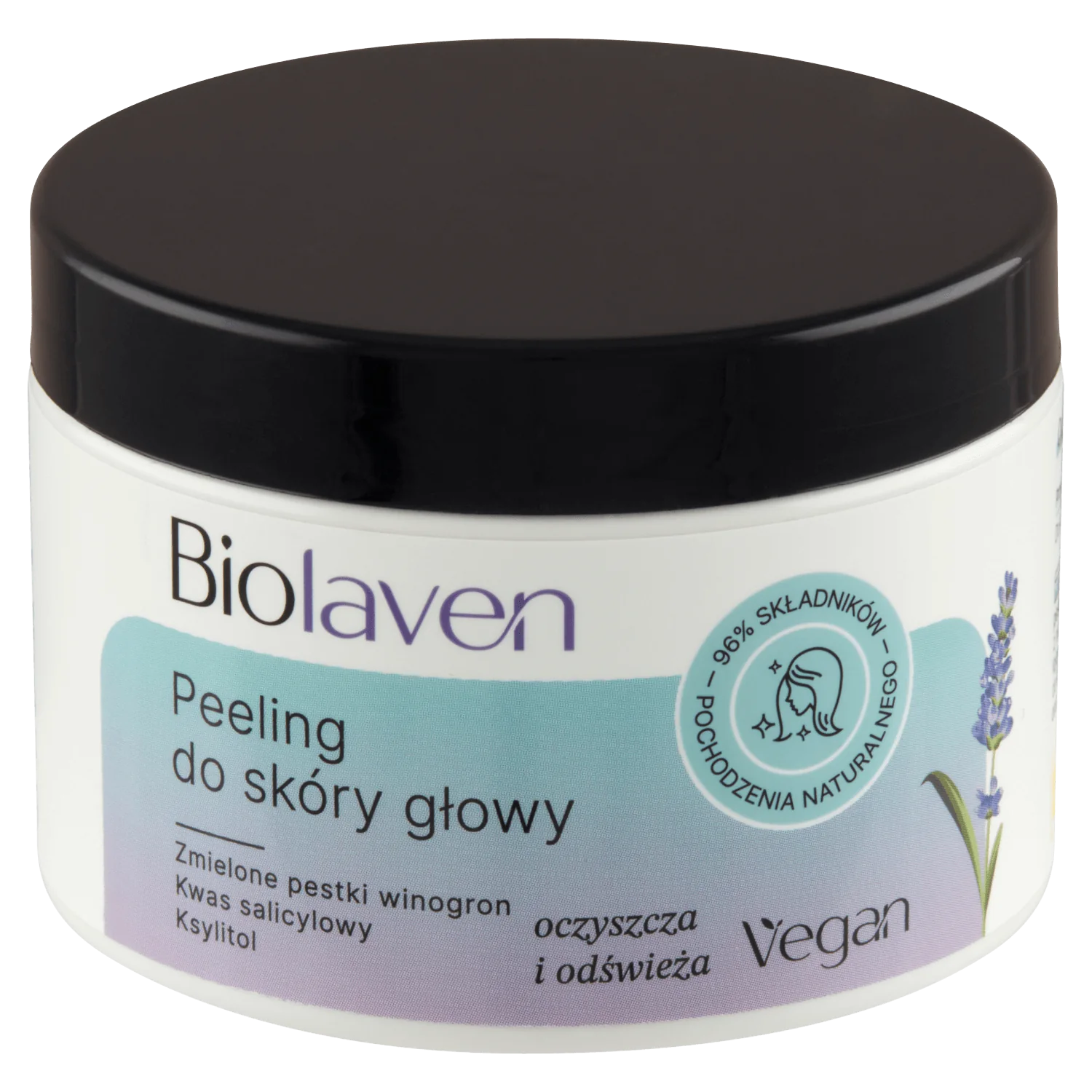 Biolaven organic peeling do skóry głowy Olej z pestek winogron & Olejek lawendowy, 150 ml