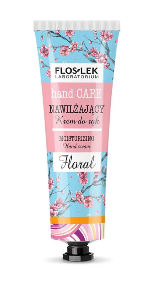 Floslek Hand Care, nawilżający krem do rąk, floral, 50 ml