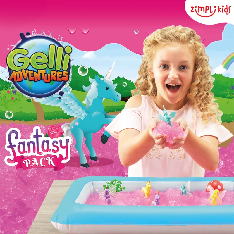 Zimpli Kids Gelli Worlds Fantasy Pack zestaw do tworzenia gelli z figurkami i tacą