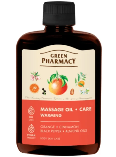Green Pharmacy olejek do pielęgnacji masażu rozgrzewający, 200 ml